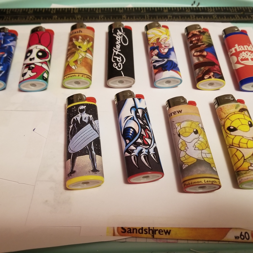 Colorful Graphic Lighters Set